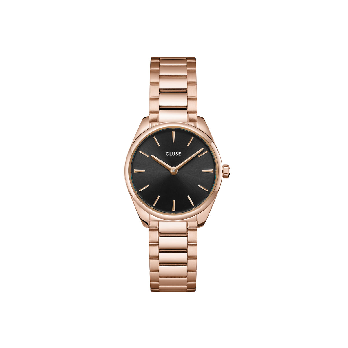 Cluse Féroce Mini Watch Steel, Black, Rose Gold Colour CW11703