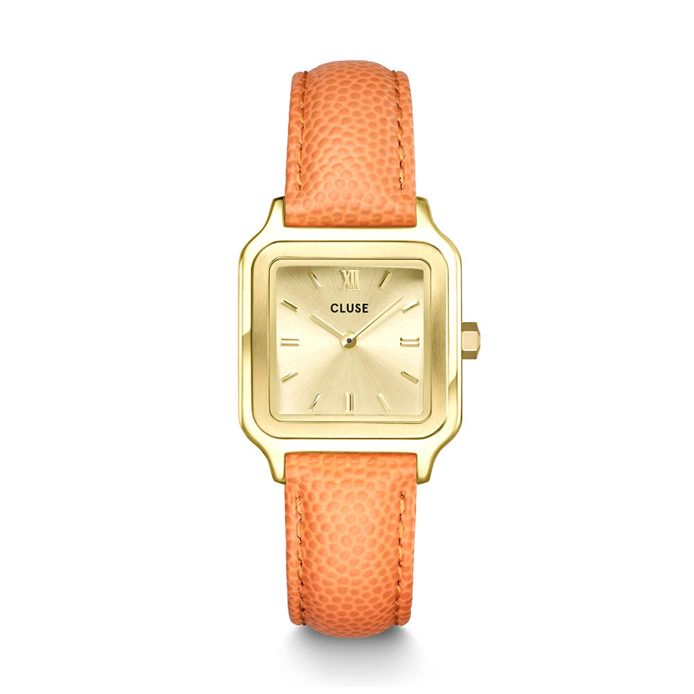 CLUSE Gracieuse Petite Watch Leather Apricot Lizard, Gold Colour