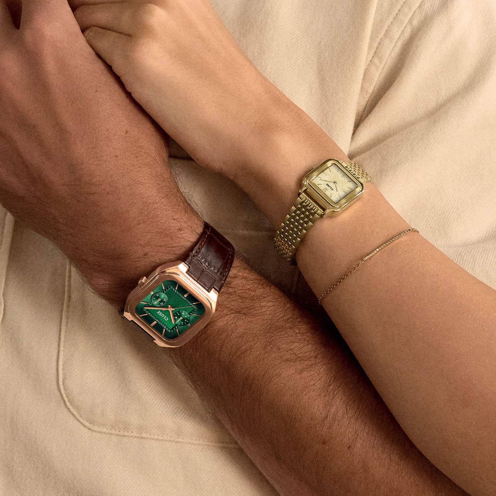 CLuse Gracieuse Petite Watch Steel, Lace Textured, Gold Colour