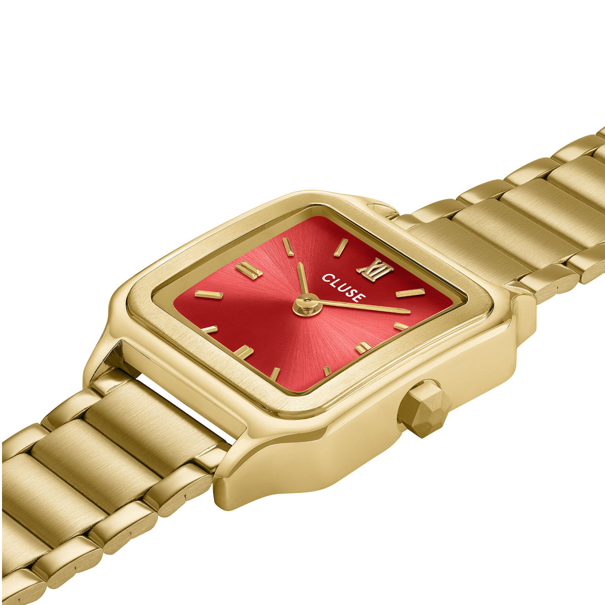 Cluse Gracieuse Petite Watch Steel, Watermelon Red, Gold Colour