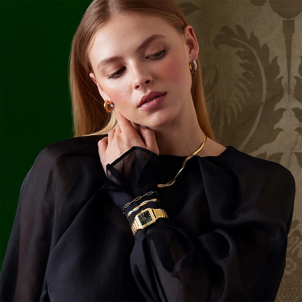 CLUSE Gracieuse Watch Steel Black Gold Colour