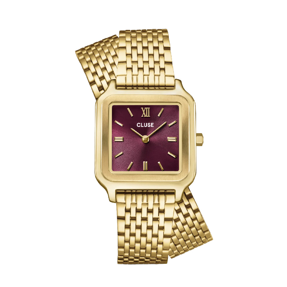 CLUSE Gracieuse Watch Double Steel Wine Gold Colour