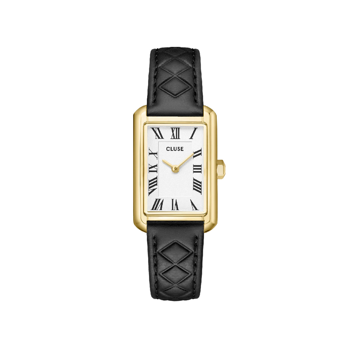 CLUSE Belisenna Watch Leather Black Quilted Gold Colour