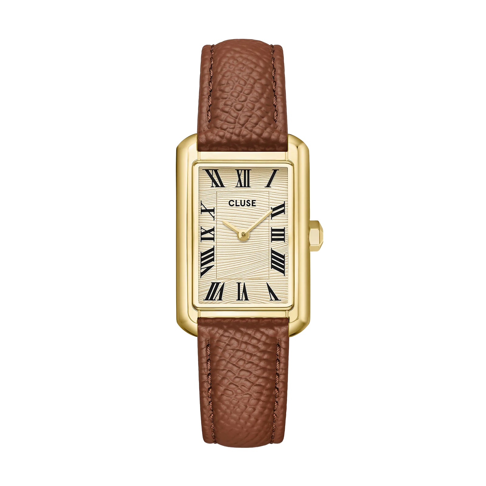 CLUSE Belisenna Watch Leather, Nutshell, Sand Textured, Gold Colour