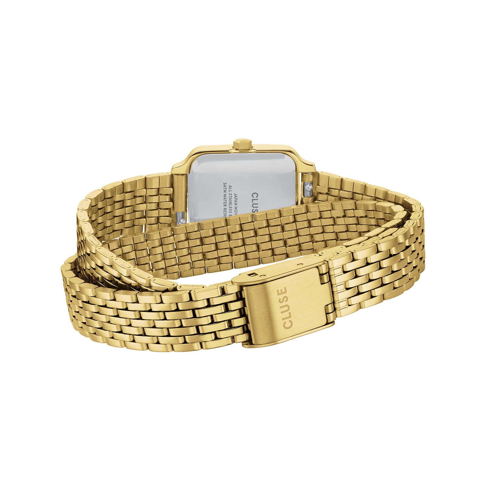 CLUSE Gracieuse Mini Watch Double Steel Forest Green Gold Colour