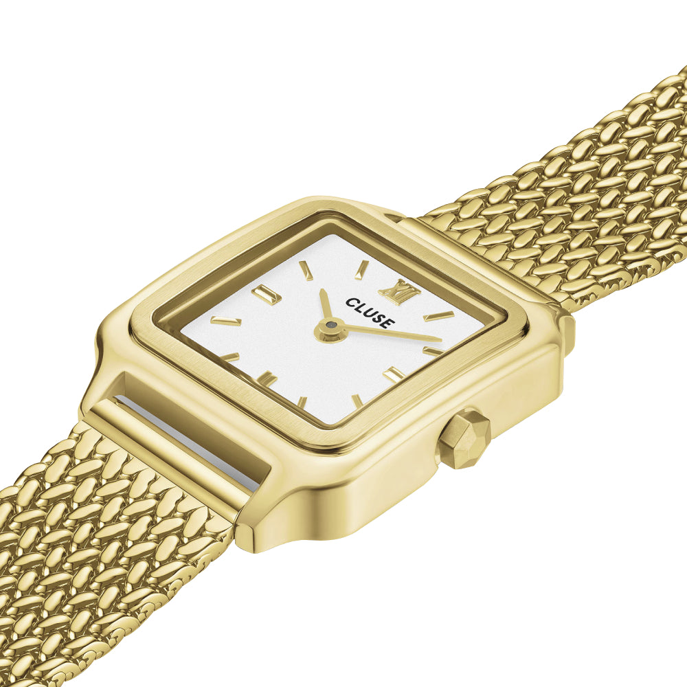 CLUSE Gracieuse Mini, Mesh, White, Gold Colour CW15509