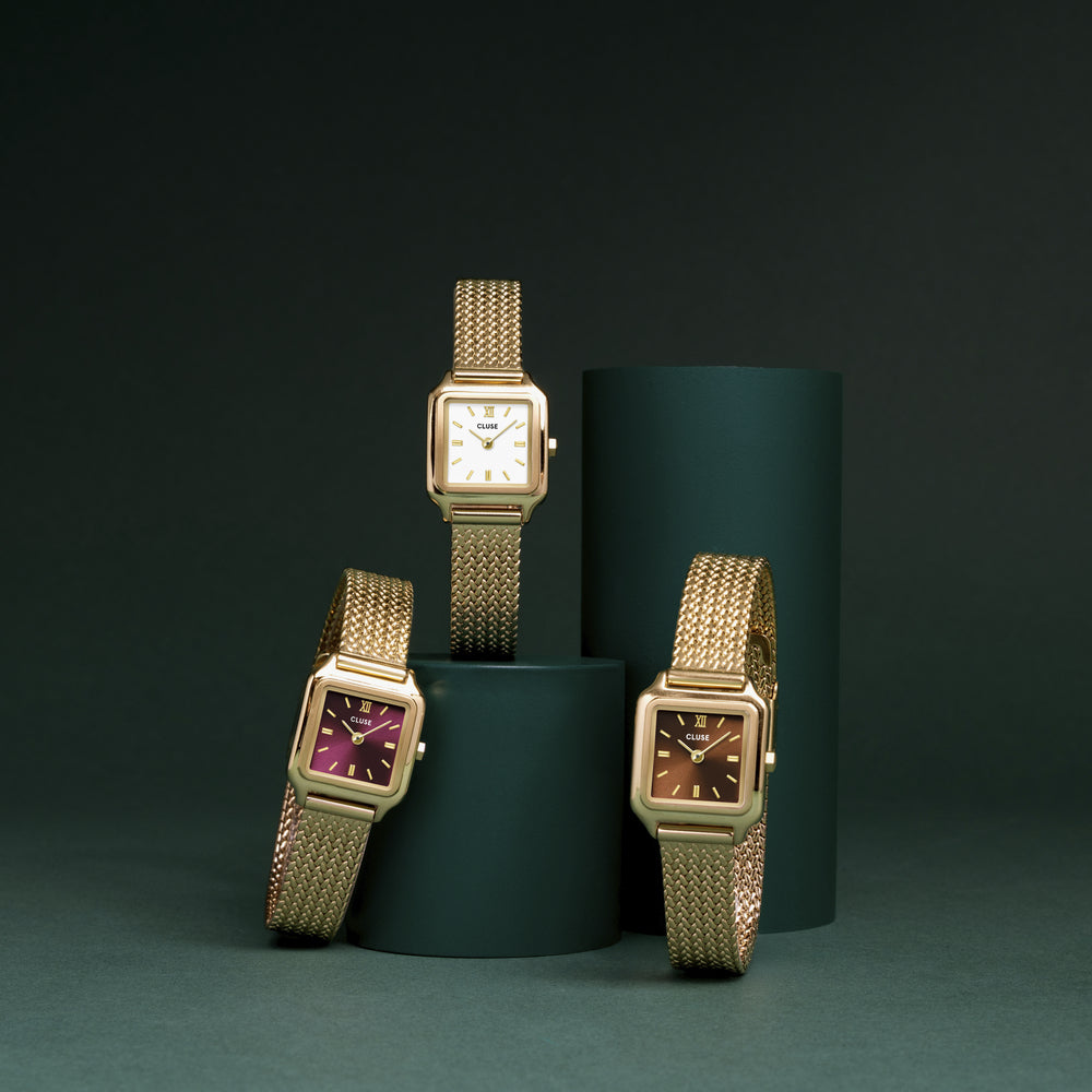 CLUSE Gracieuse Mini, Mesh, Dark Cherry, Gold Colour CW15510