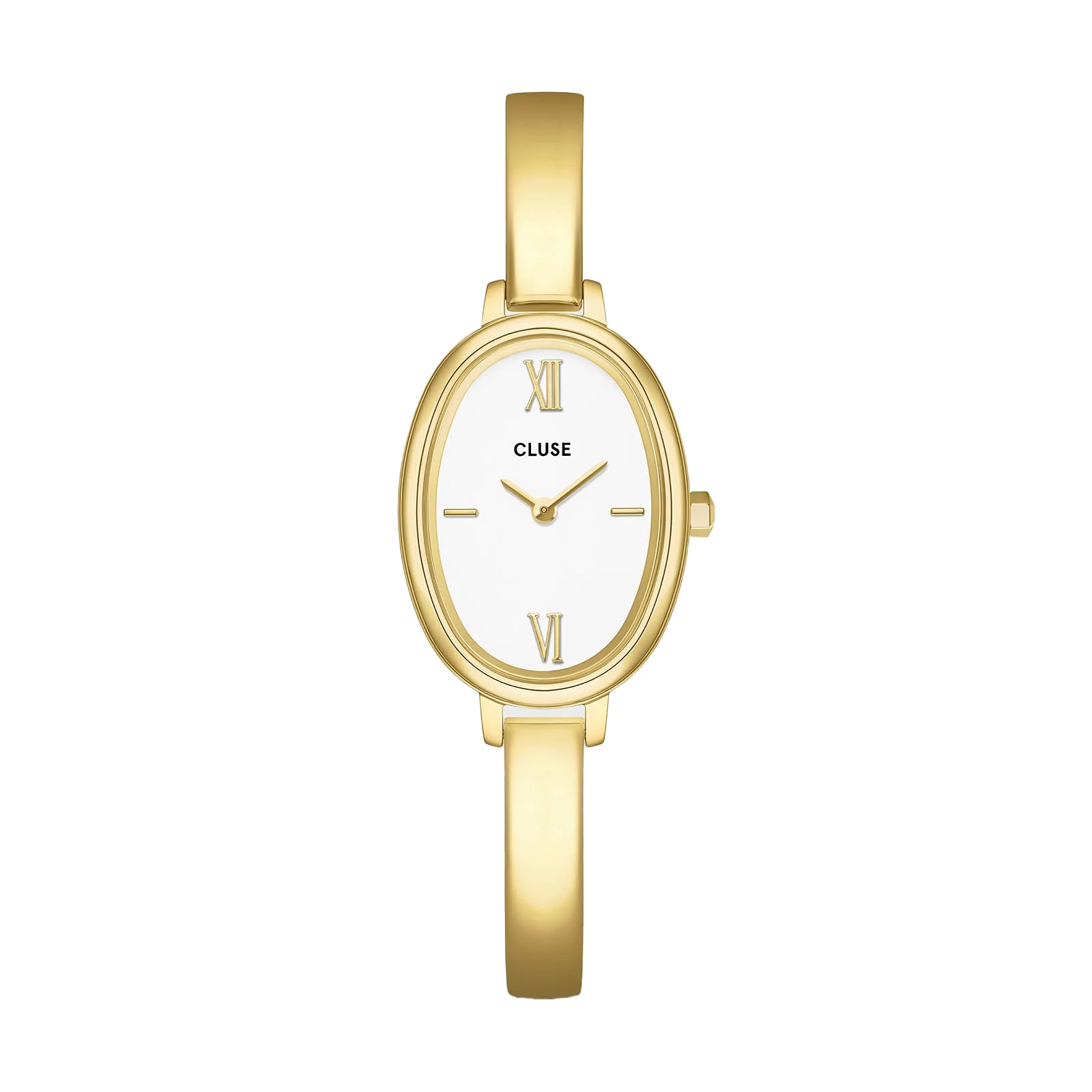 CLUSE Retro 70's Watch Steel Forest Green Gold Color