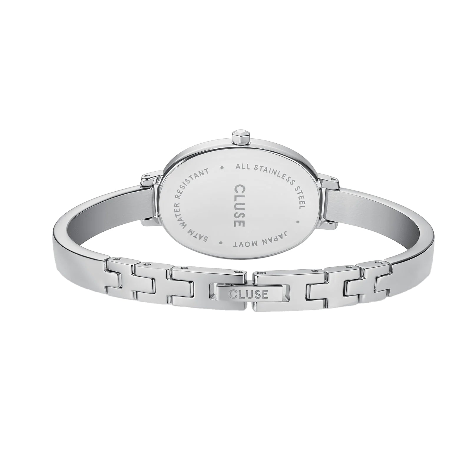 CLUSE L'Ovale Watch Steel, White, Silver Color