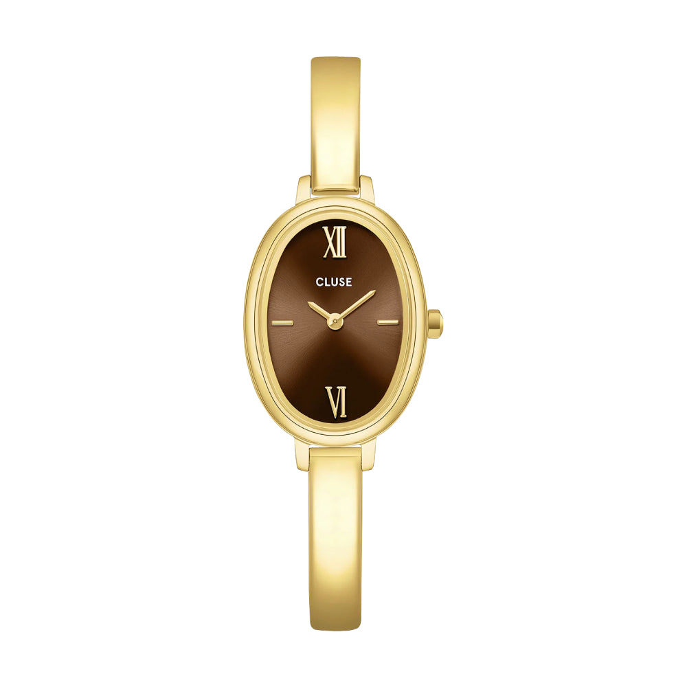 CLUSE L'Ovale Watch Steel, Brown, Gold Colour CW16105