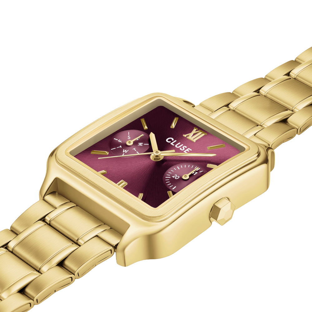 CLUSE Gracieuse Multifunction, Steel, Dark Cherry, Gold Colour CW16403