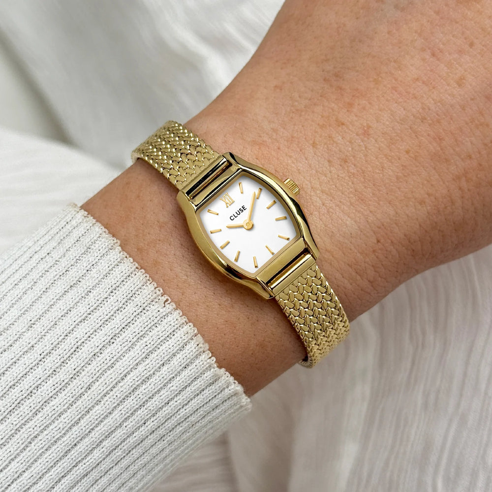 CLUSE Tonnette Mini, Mesh, White, Gold Colour CW16501