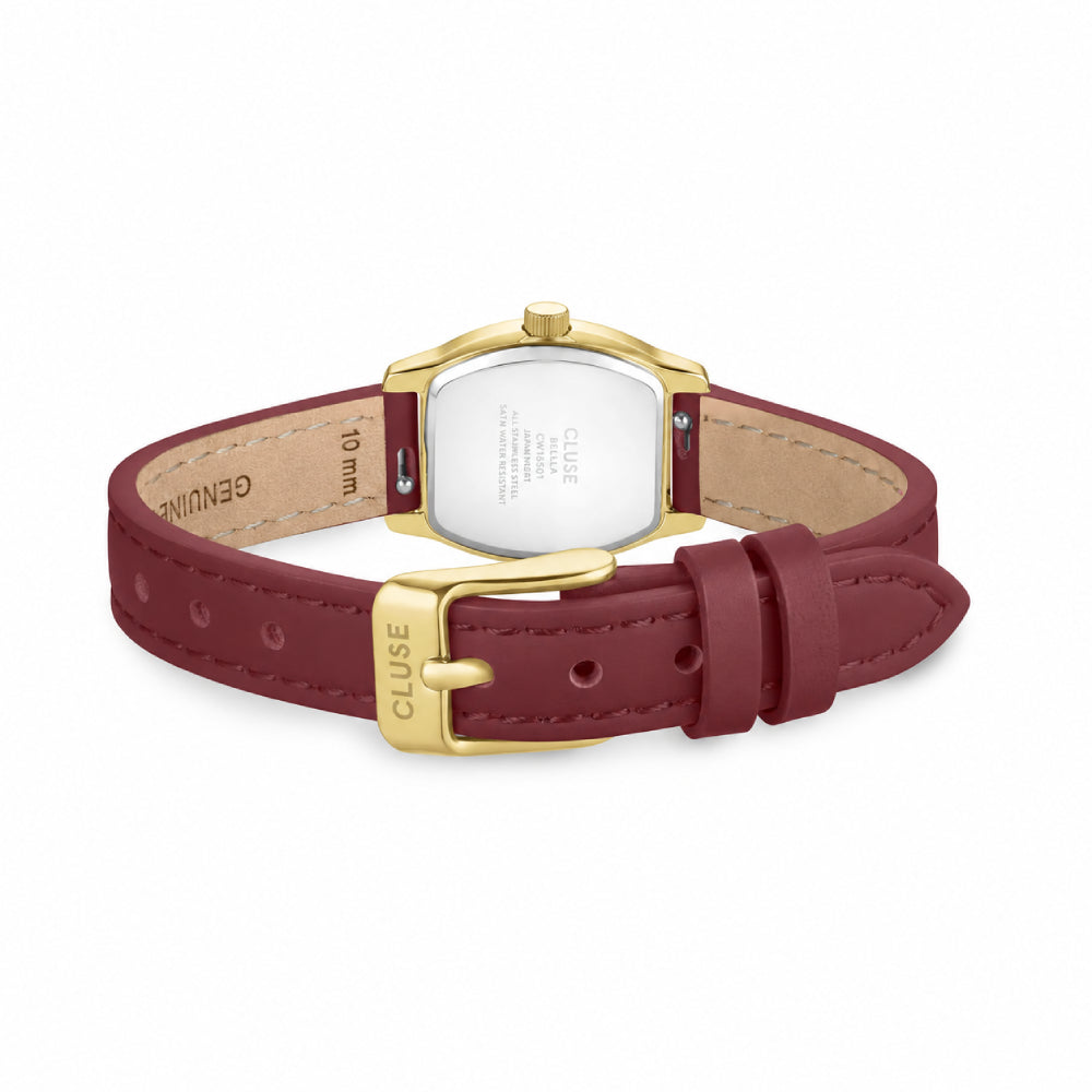 CLUSE Tonnette Mini, Leather, Red, Gold Colour CW16505
