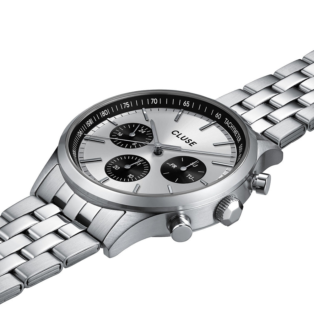 CLUSE Anthéor Multifunction Watch Steel Silver Silver Colour