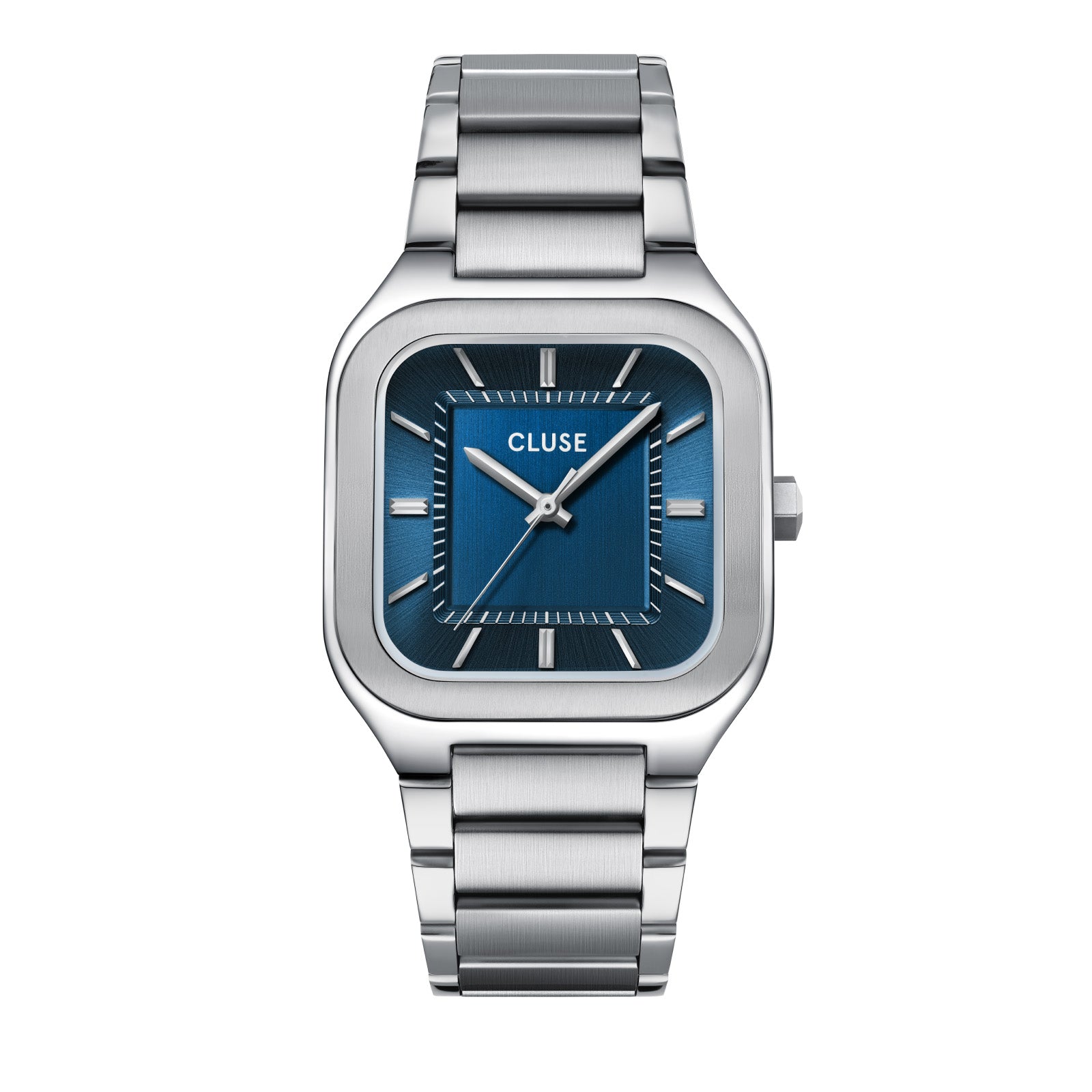 CLUSE Quadrus Watch Steel Blue Silver Colour