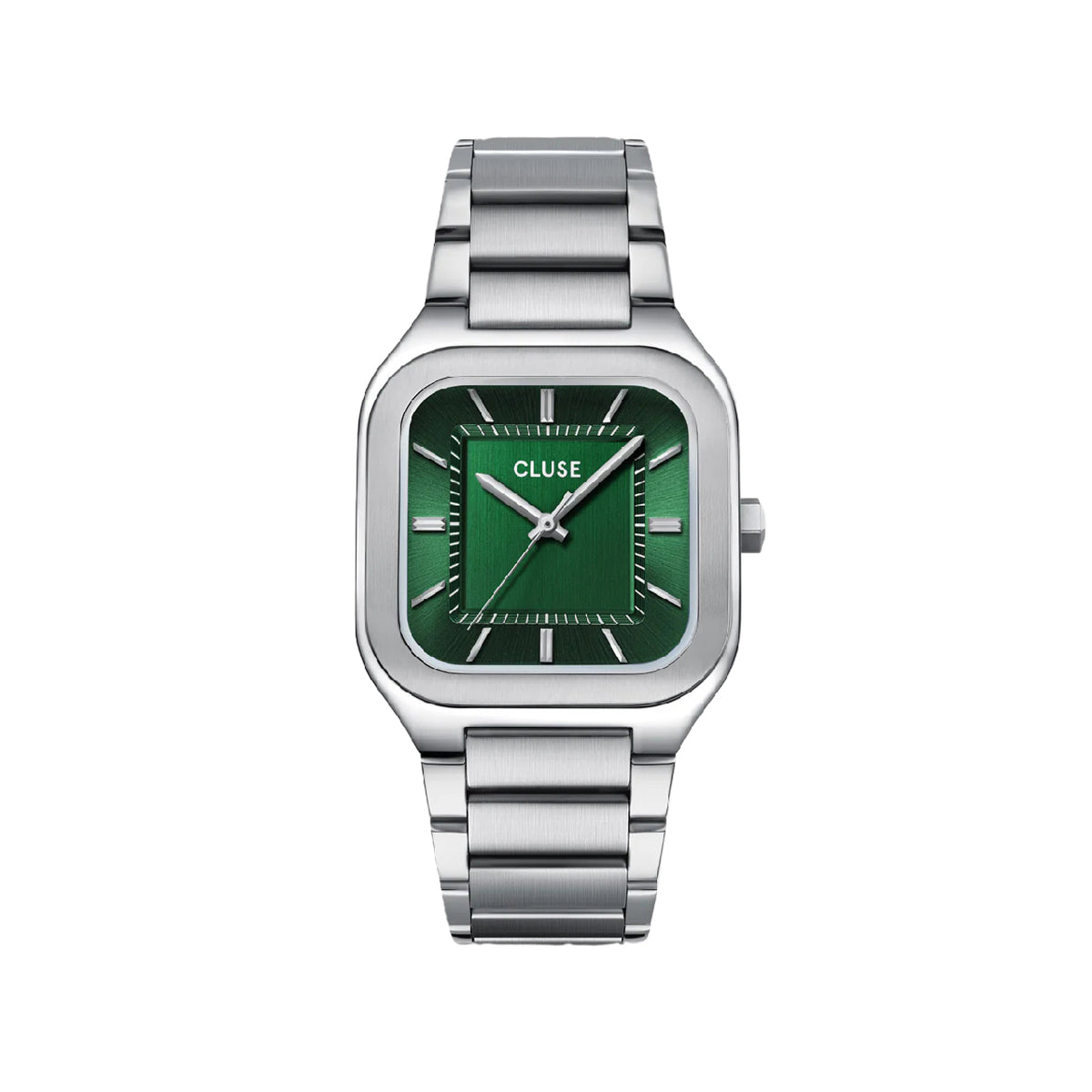 CLUSE Quadrus Watch Steel Green Silver Colour