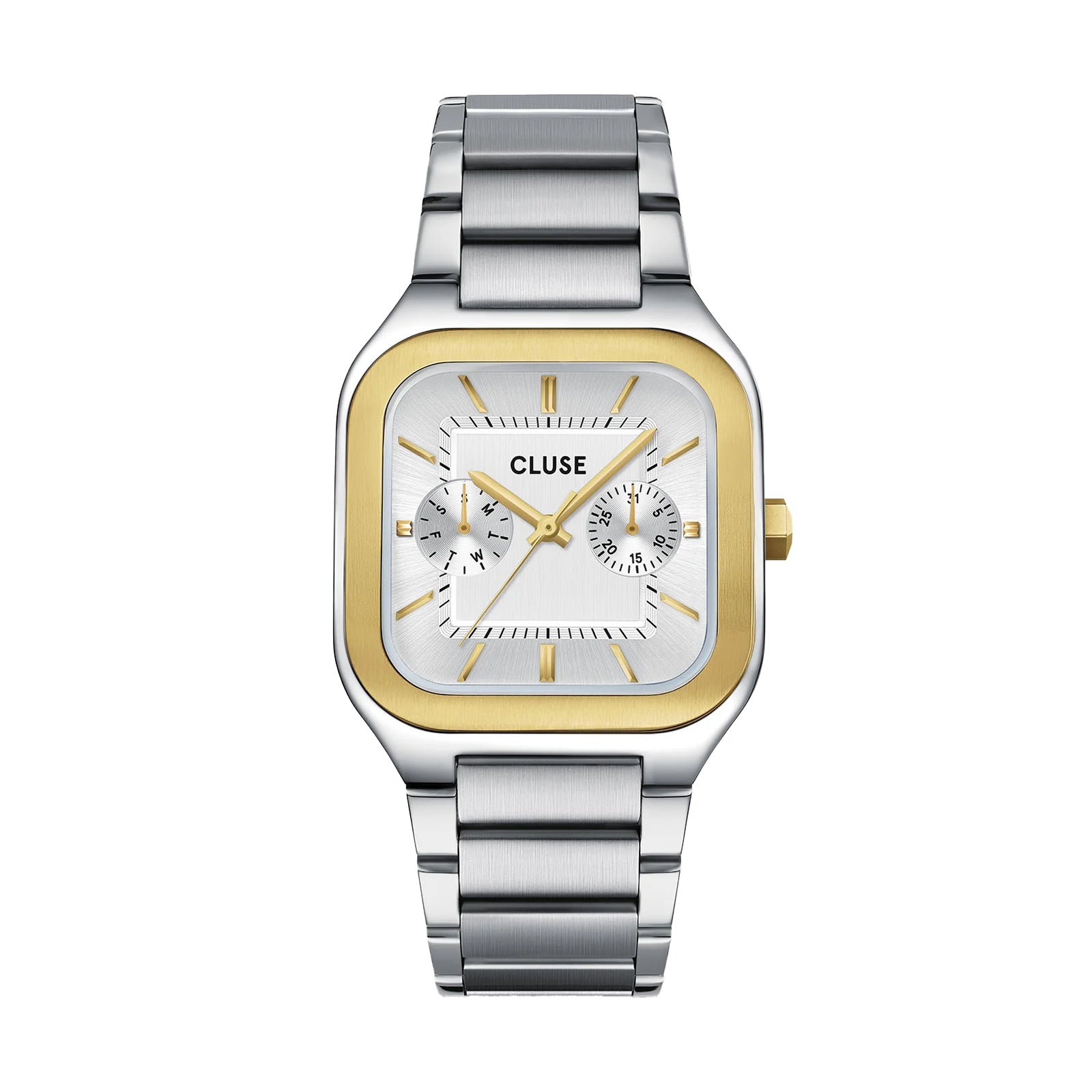 CLUSE Quadrus Multifunction Watch Steel, Silver, Two Tone