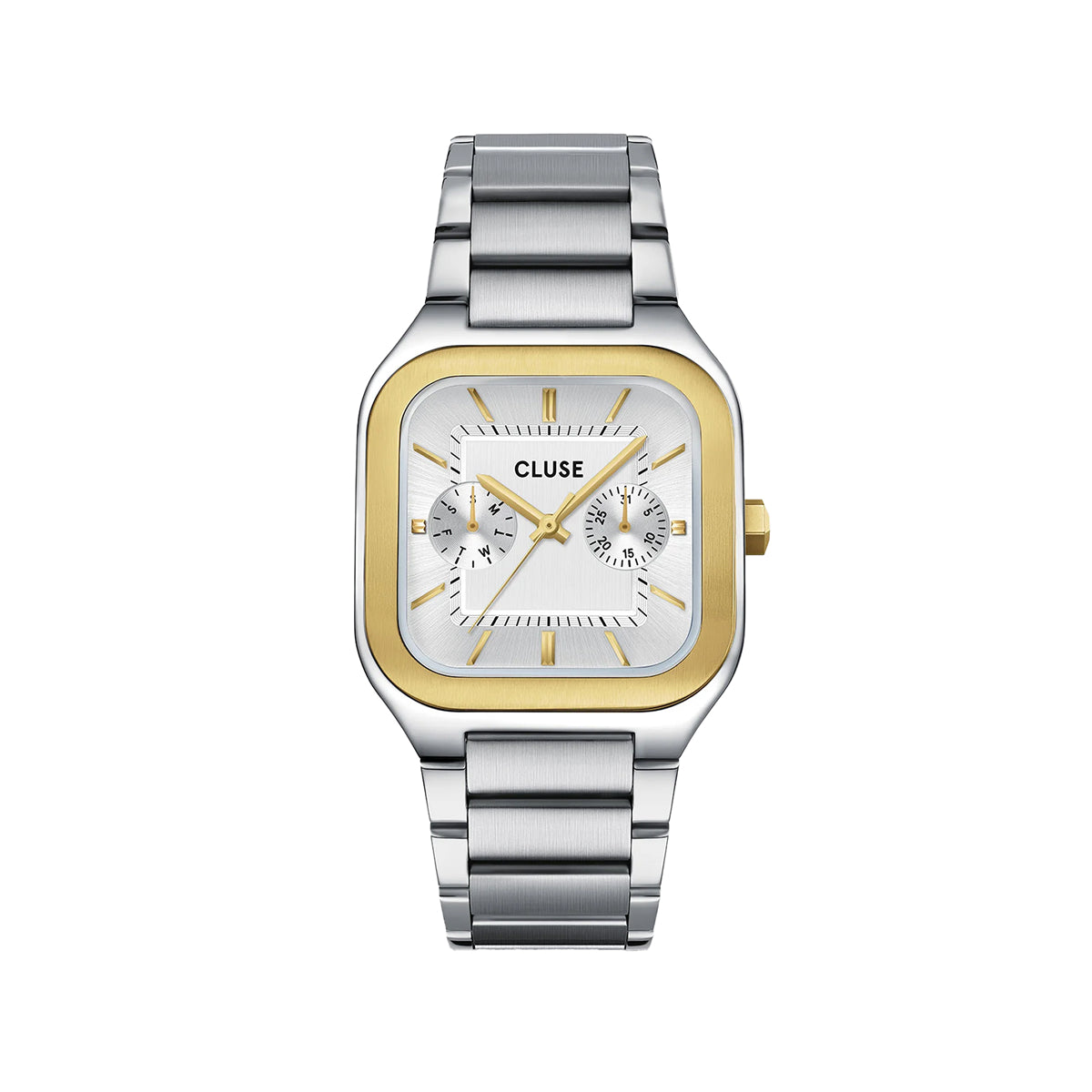 CLUSE Quadrus Multifunction Watch Steel, Silver, Two Tone