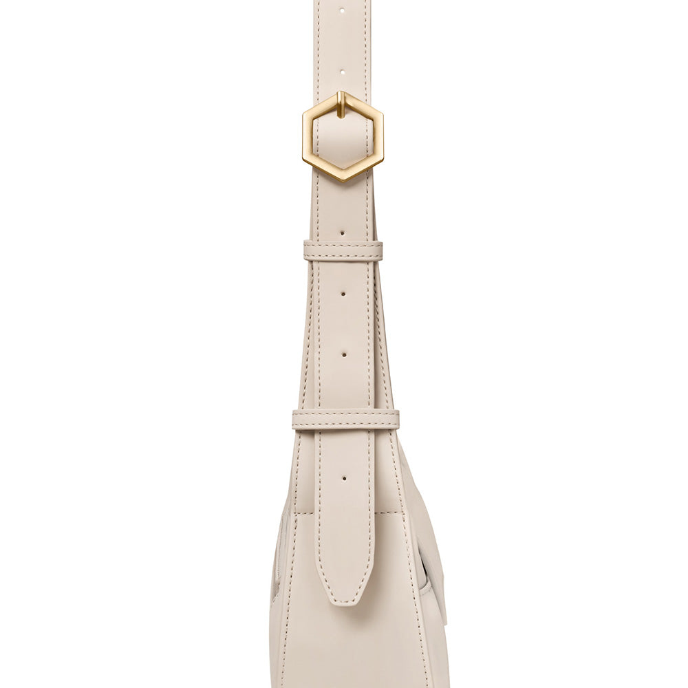 Cluse Sacroisé Petite Crossbody Beige, Gold Colour
