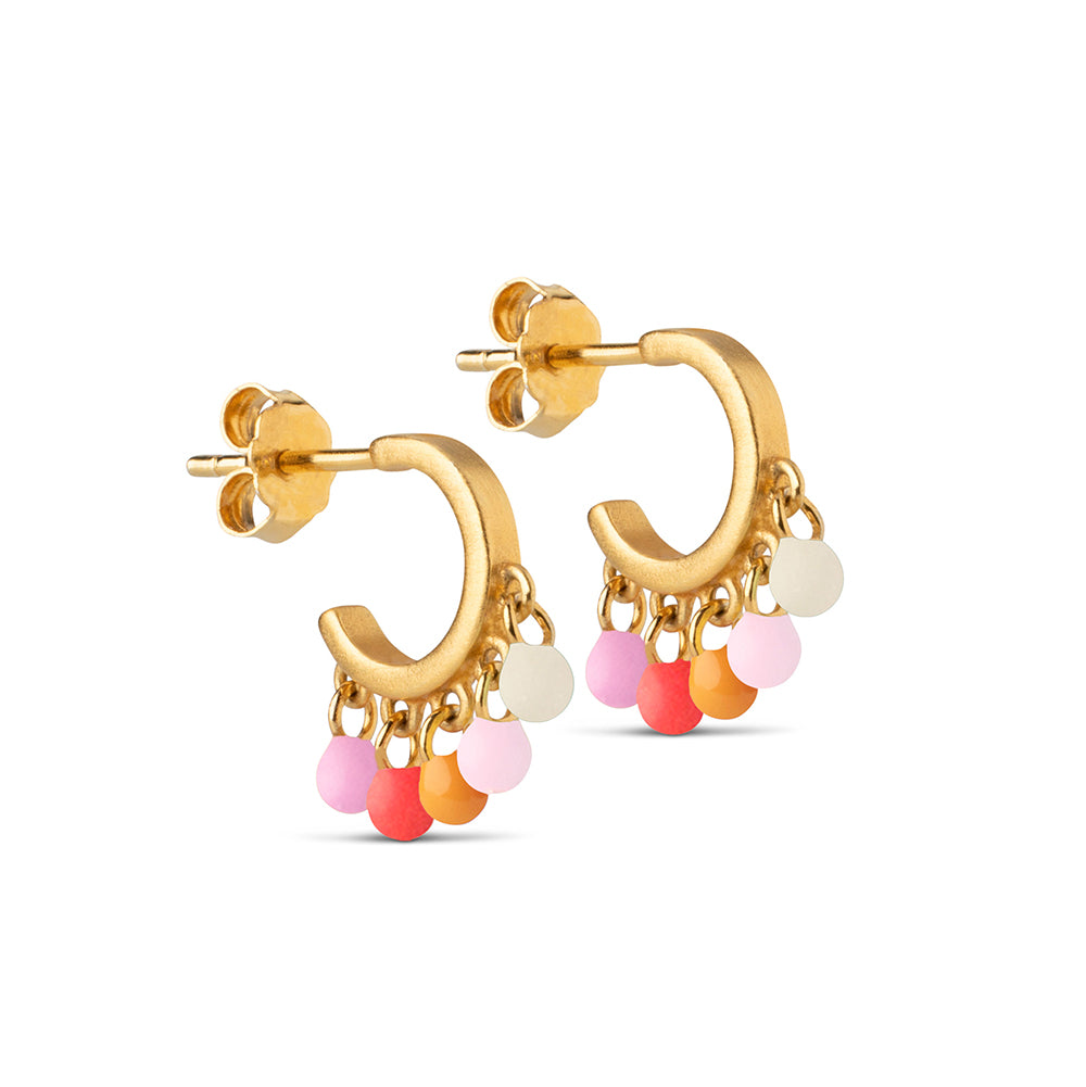 Enamel Hoops Rainbow Bubblegum E146GM