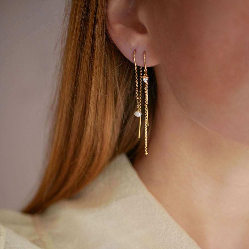 Enamel Earring Lilja Solid E187G