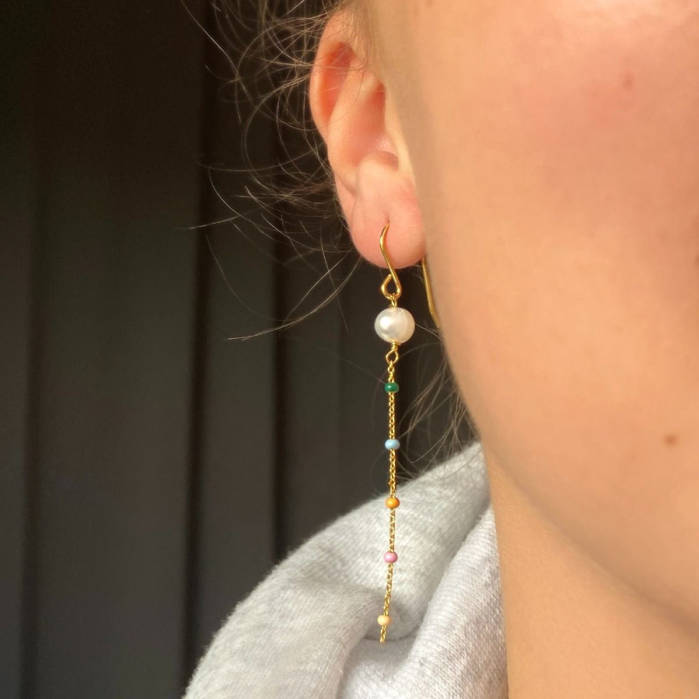 Enamel Earrings Lola Perlita E231G