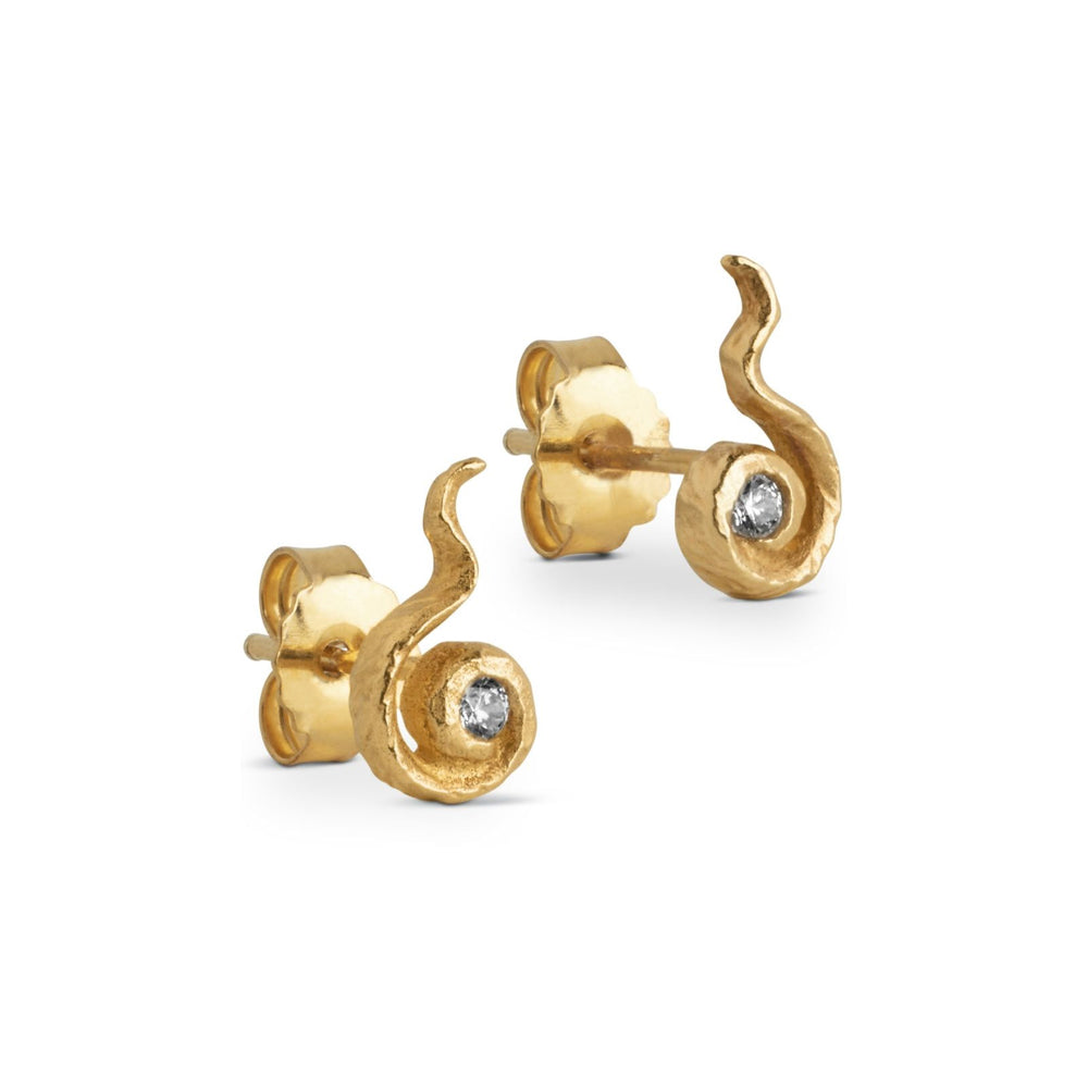 Σκουλαρίκια Enamel Lia Gold