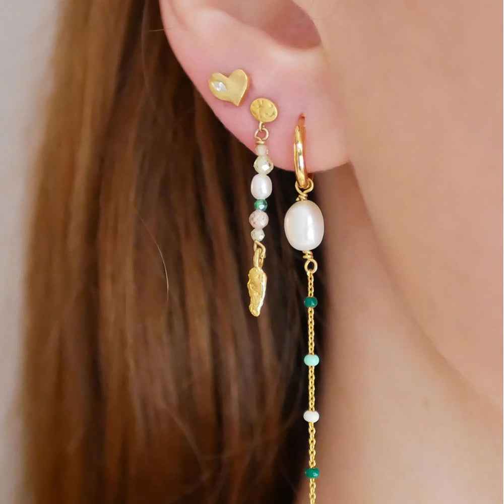 Enamel Earrings Zoie Forest E255G