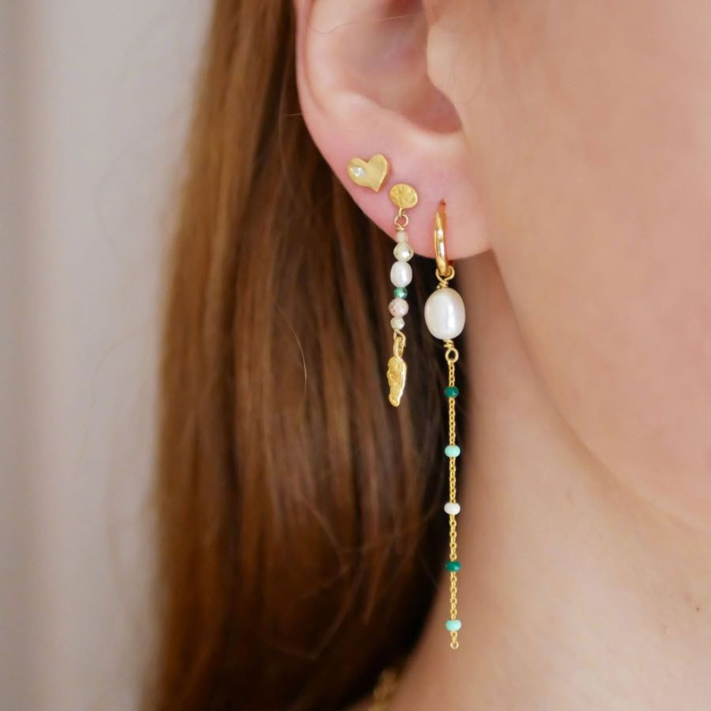 Σκουλαρίκια Enamel Lola Glory Gold