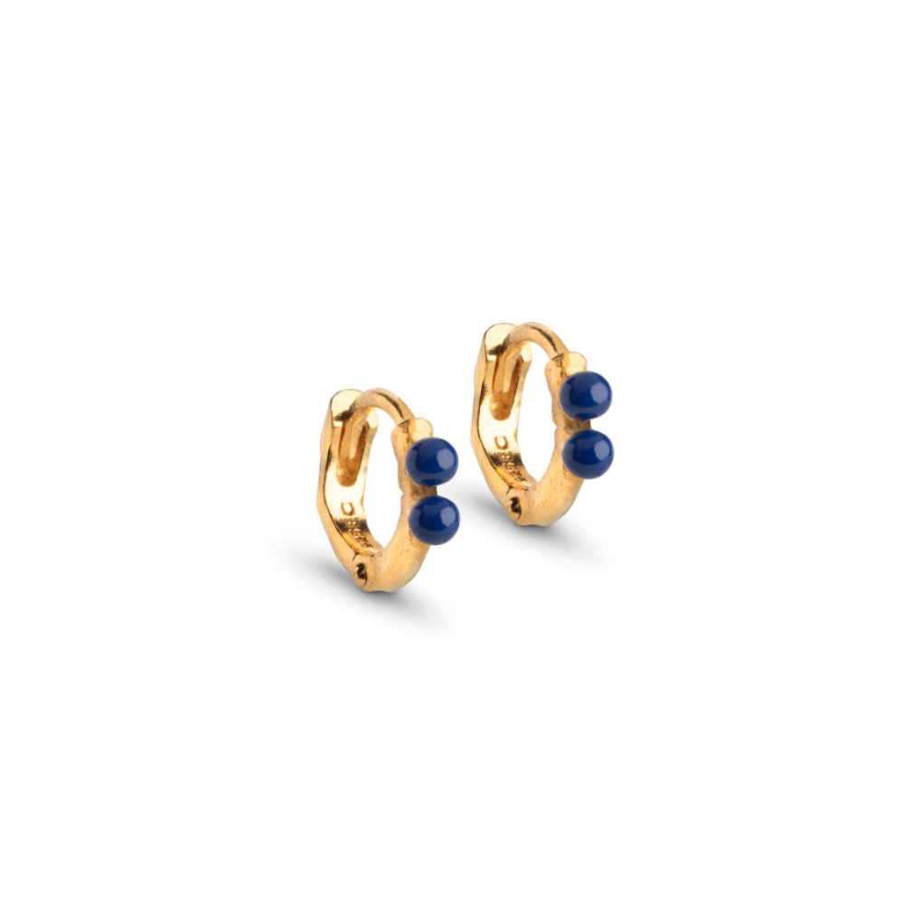 Enamel Hoops Paula Navy Blue 6mm E264GM