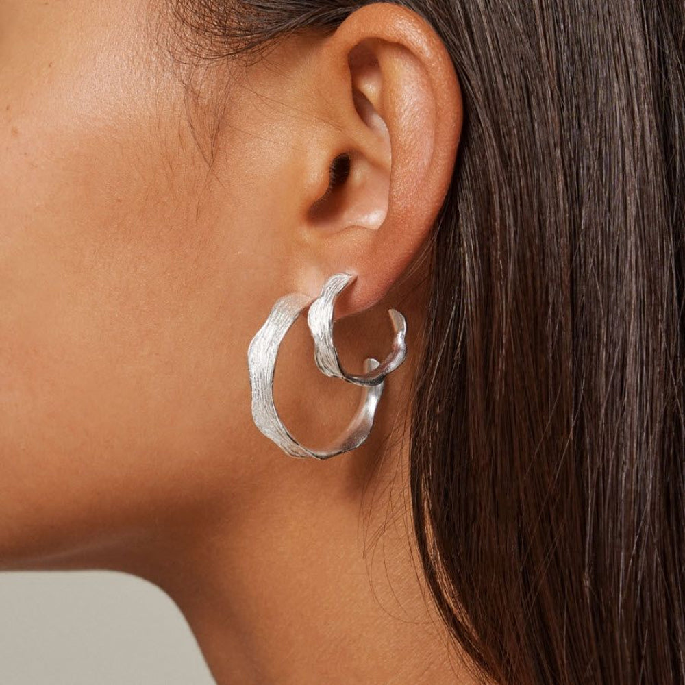 Σκουλαρίκια Enamel Ane Silver