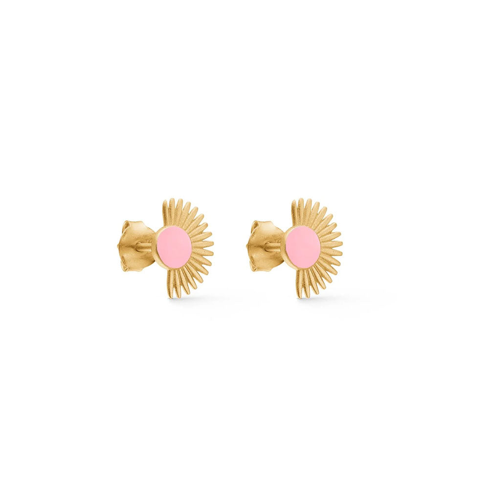 Enamel Studs Soleil Rose E97GM