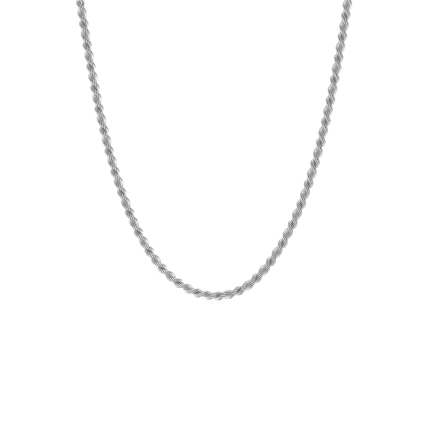 Steel & Barnett Helix Chain Necklace Silver Adjustable N-HEL01