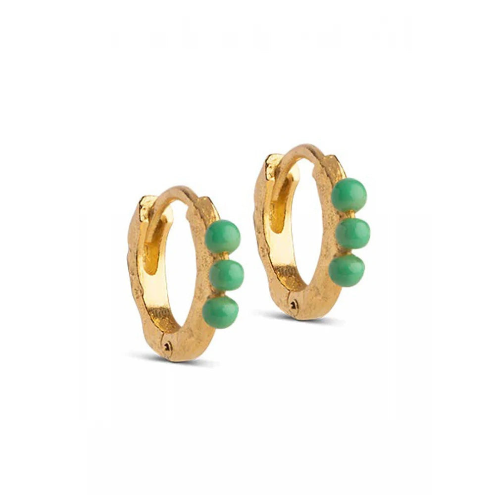 Enamel Hoops Paula Grass Green 10mm E266GM