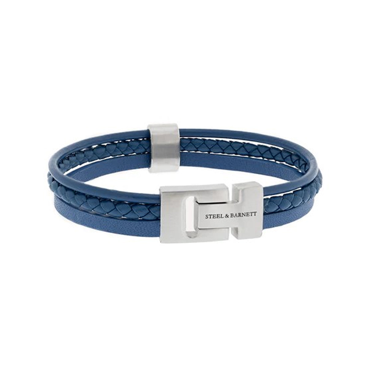 Steel & Barnett Βραχιόλι Leather Bracelet Casual Cole Blue LBCC002