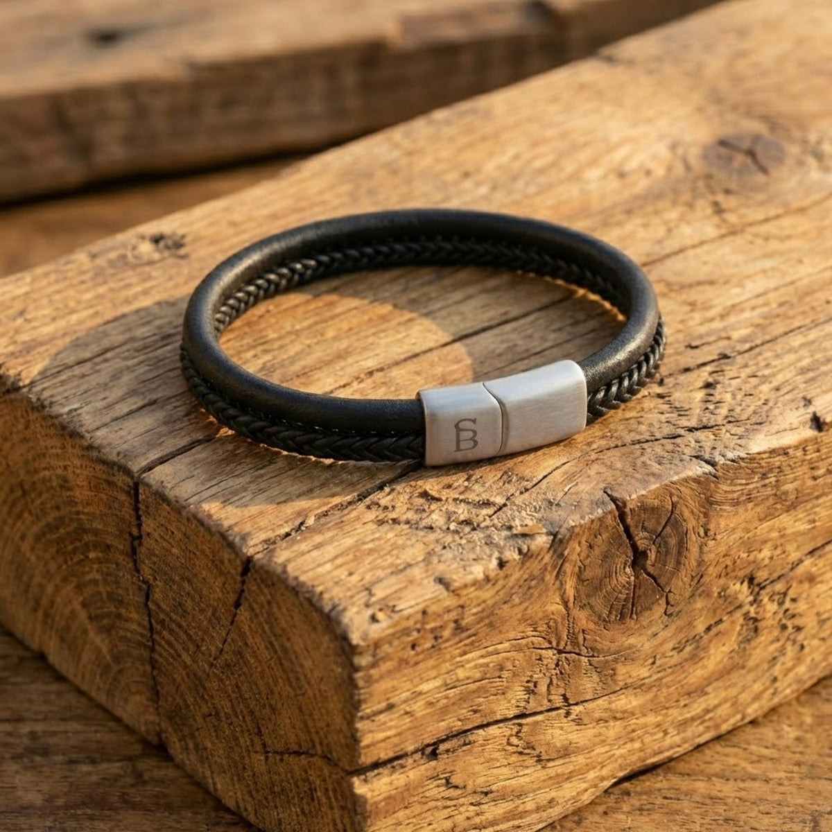 Steel & Barnett Βραχιόλι Leather Bracelet Denby LBD005