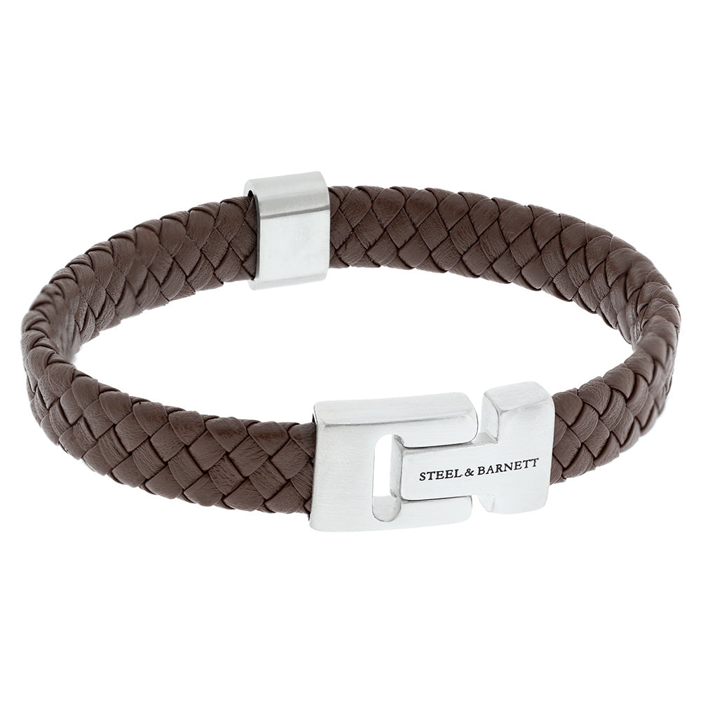 Steel & Barnett Βραχιόλι Harrison Nappa Leather Brown LBH003