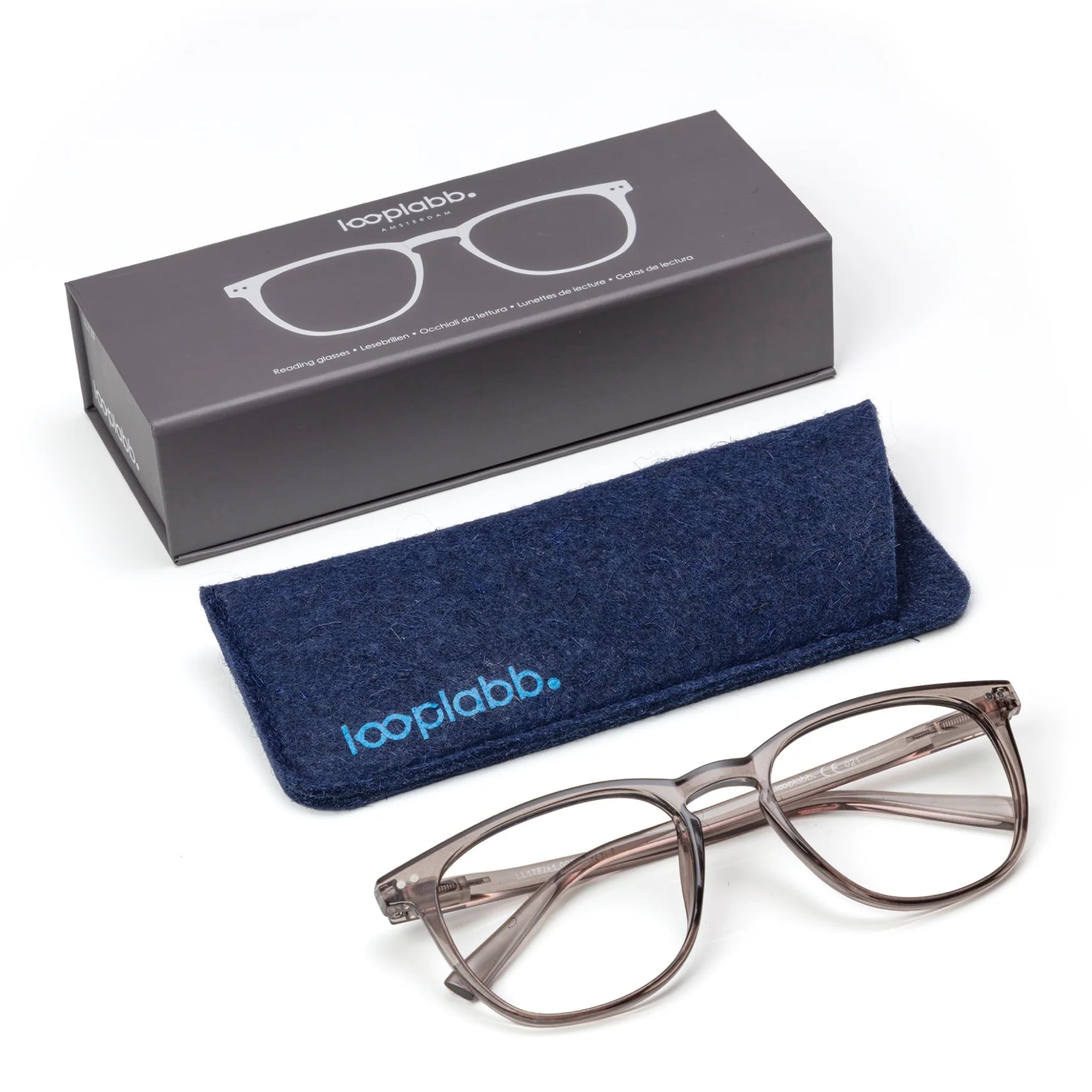 Looplabb Presbyopia Glasses The George Crystal Black