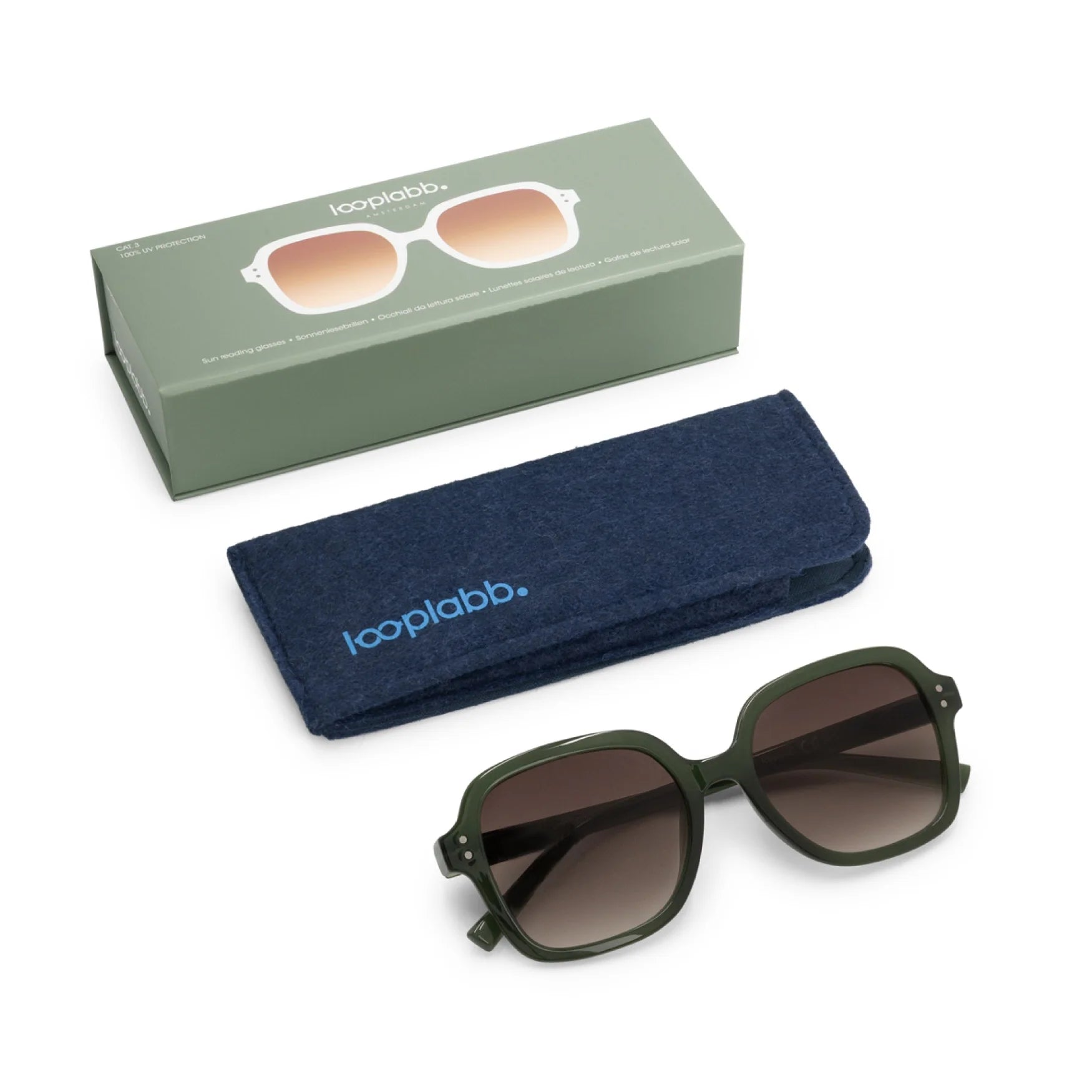 Presbyopia Sunglasses Looplabb Colette Sun Dark Green