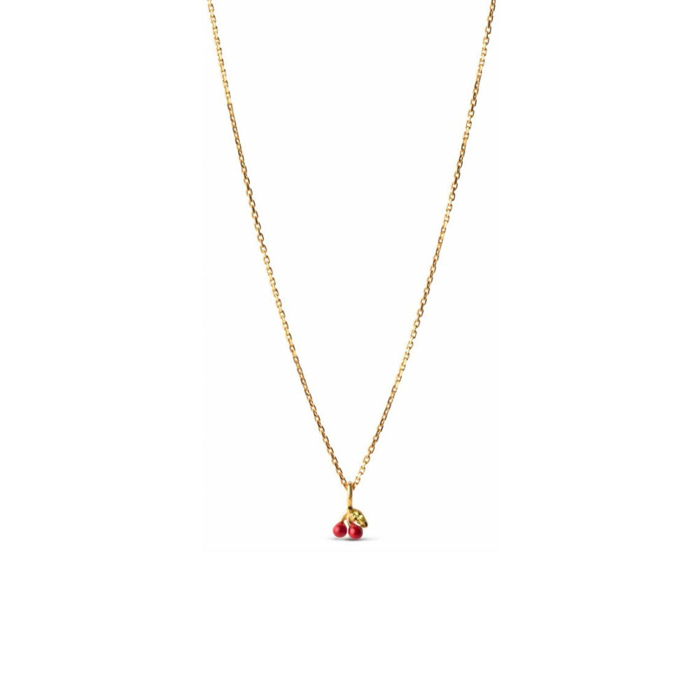 Κολιέ Enamel Cherry Gold