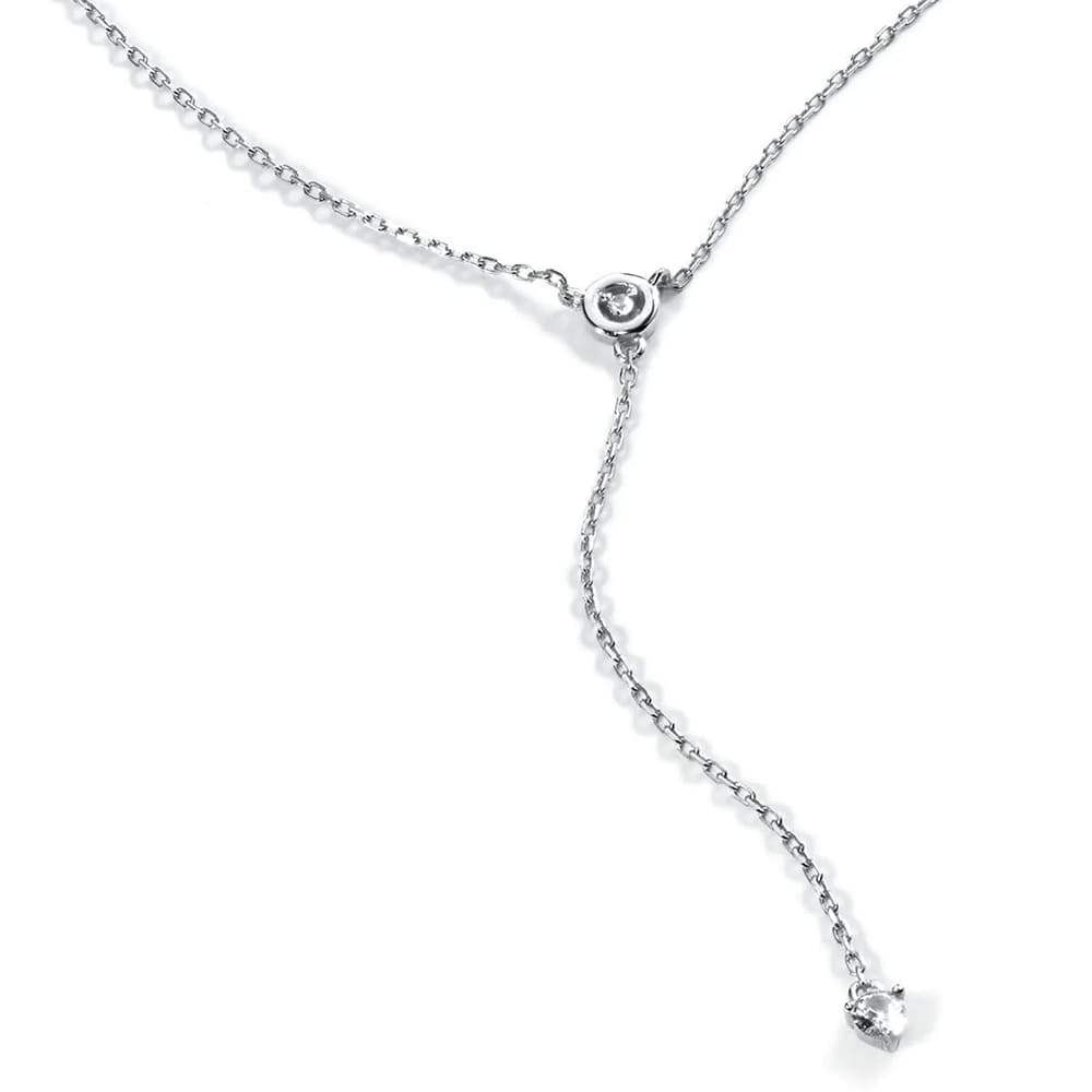Aleyole Disco Ball Silver Necklace NS4462