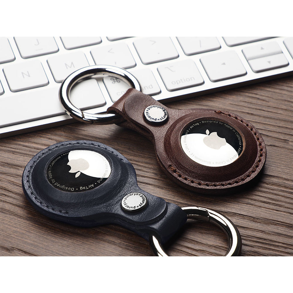 Pularys Keyring Nomad Leather Navy Blue