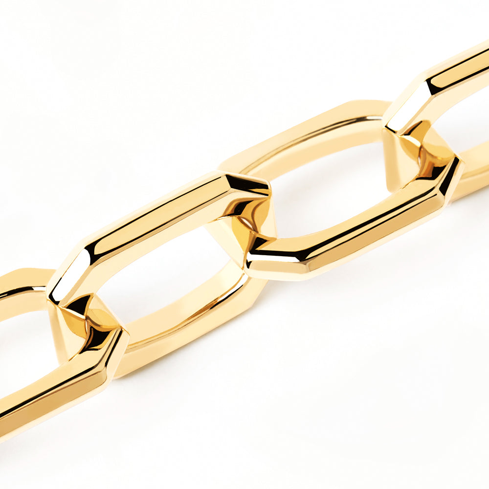 PDPaola Large Signature Chain Gold Bracelet