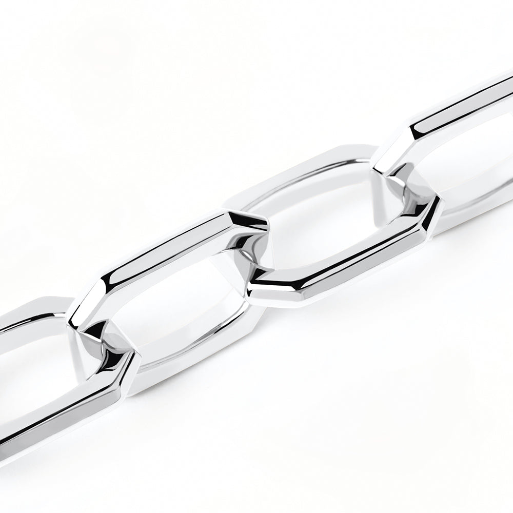 PDPaola Medium Signature Chain Silver Bracelet