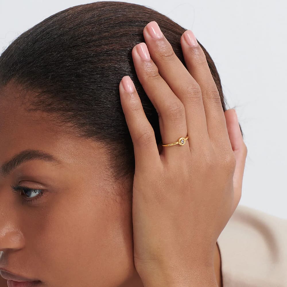 Aleyole Disco Ball Gold Ring RG4463