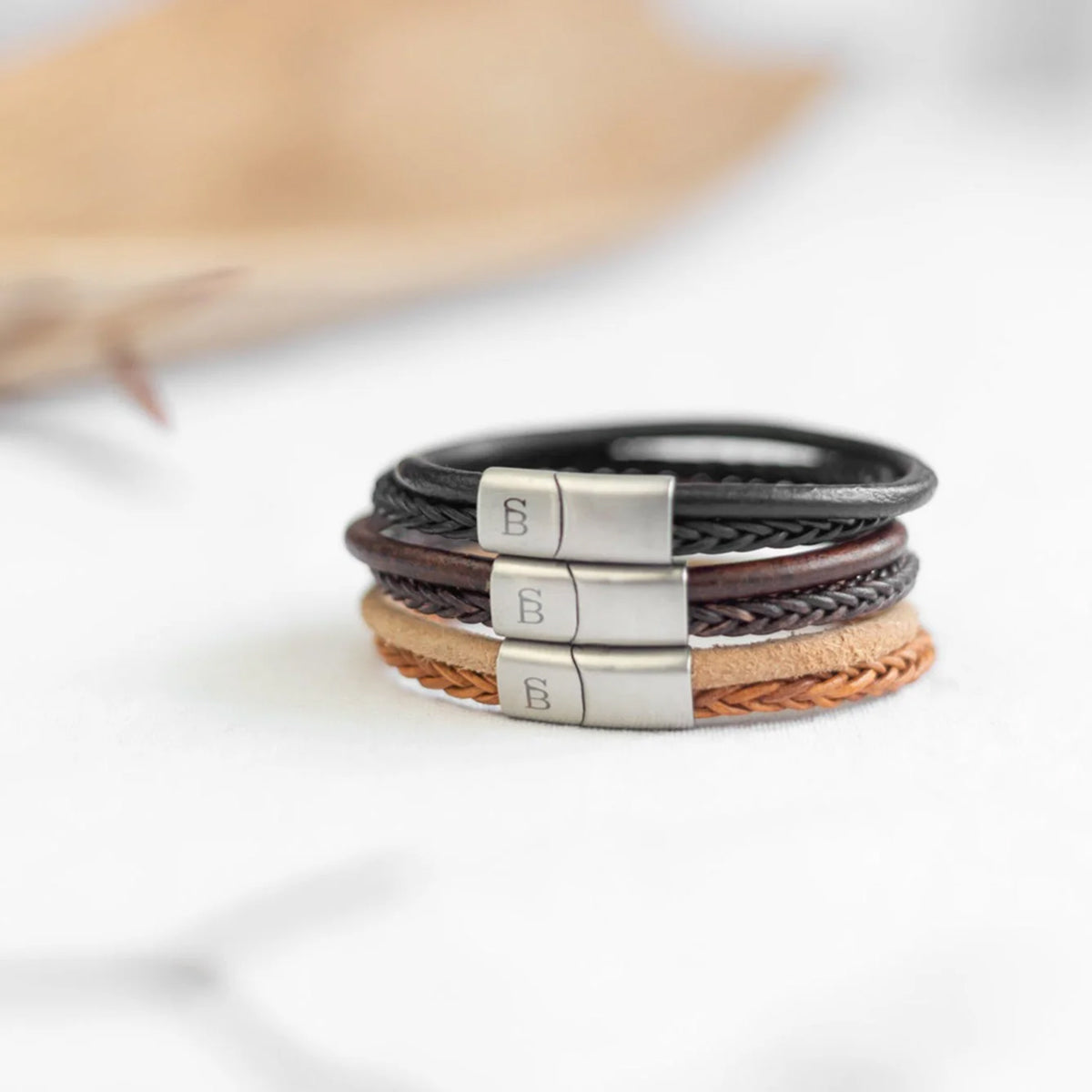 Steel & Barnett Βραχιόλι Leather Bracelet Denby LBD005