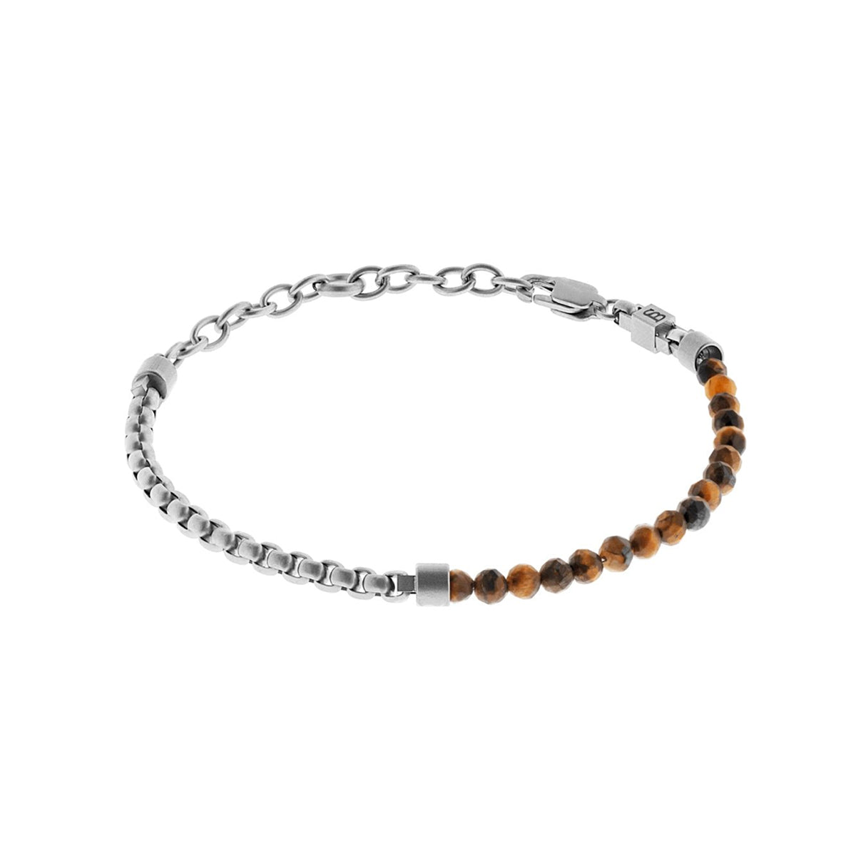 Steel & Barnett Βραχιόλι Strato Beaded Tiger Eye B-STR03