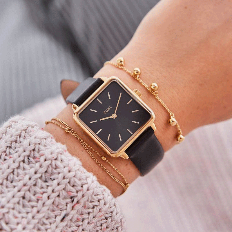 CLUSE La Tétragone Gold Black-Black CL60008
