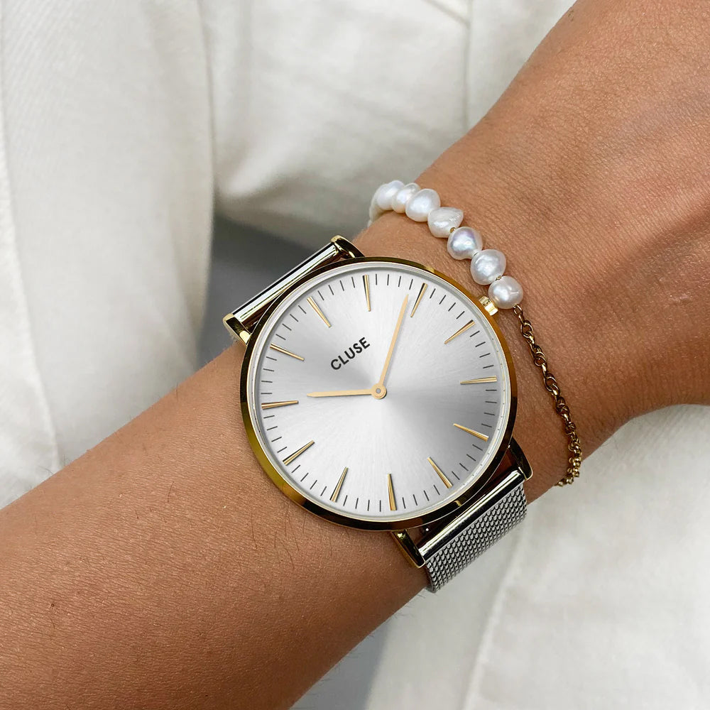 Cluse Gift Box Boho Chic Watch Mesh Bicolour