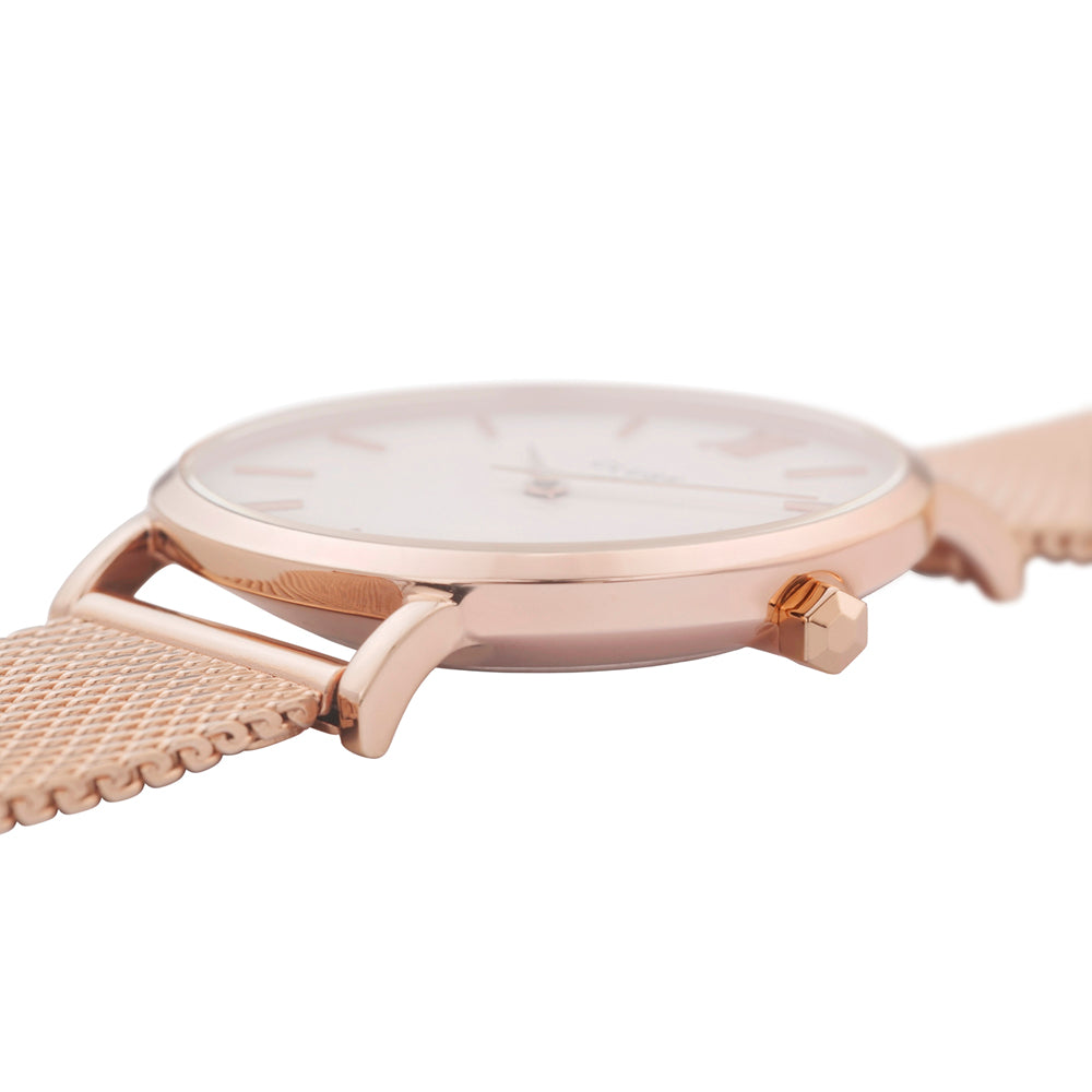 Cluse minuit mesh rose gold/white